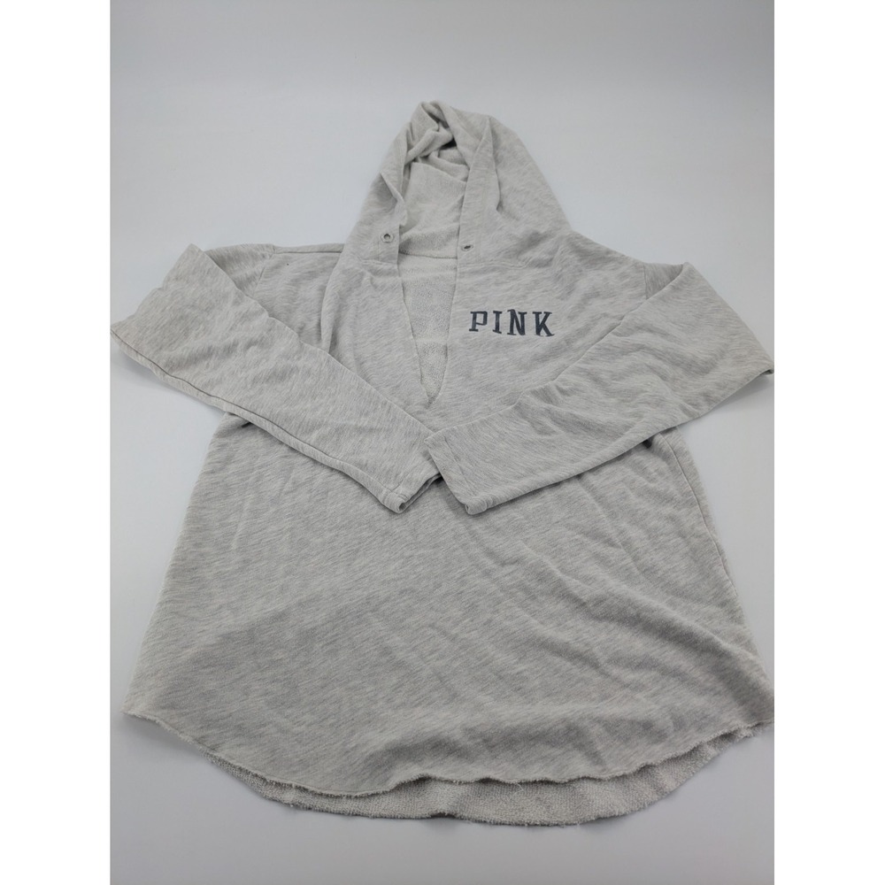 VICTORIA'S SECRET PINK‎ Women's Size Small Grey NFL Chicago Bears Quarter Hoodie